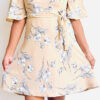 AU0201 – Audrey Beige Floral Dress